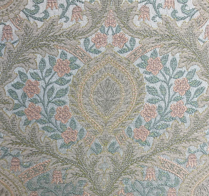 Portico Fabric Blush and Blue – room setting | Venia Home