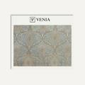 Portico Fabric Blush and Blue – printed curtain and upholstery fabric | Venia Home