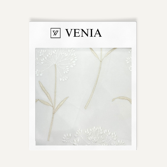 Queen Anne Sheer Curtain – classic embroidered sheer curtain fabric | Venia Home