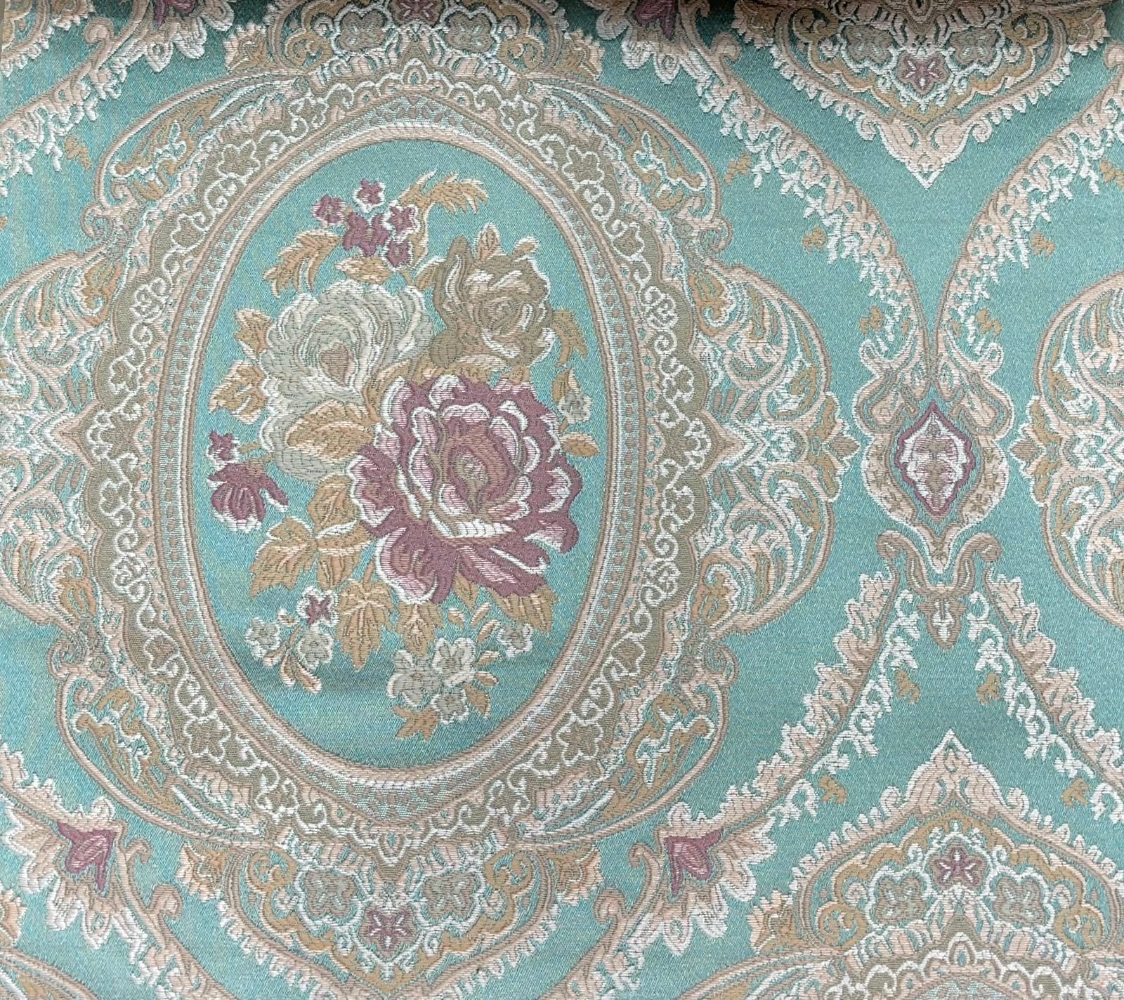 Regency Fabric Aqua – room setting | Venia Home