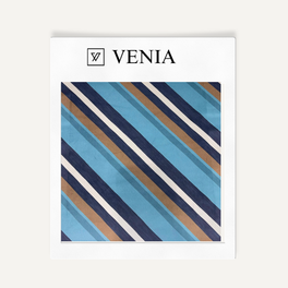 Retro Diagonal Stripe Azure