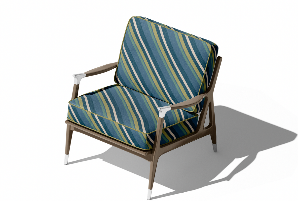 Retro Diagonal Stripe Navy – room setting | Venia Home