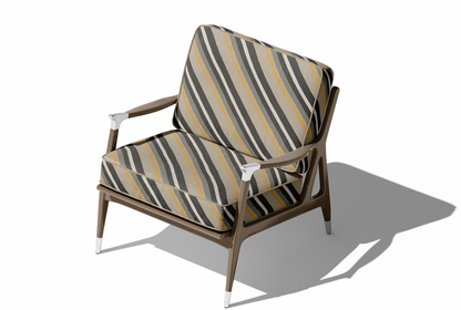 Retro Diagonal Stripe Slate – room setting | Venia Home