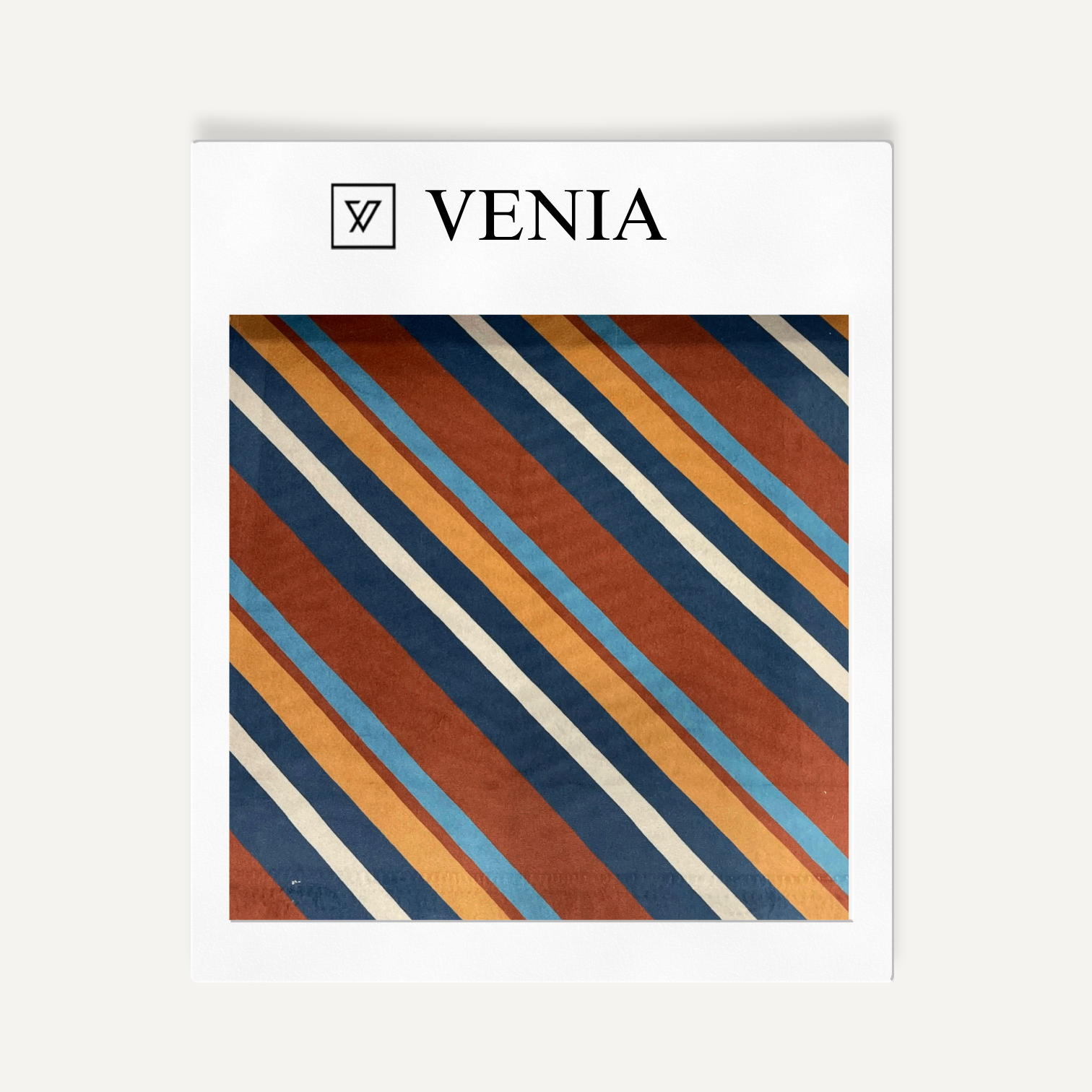 Retro Diagonal Stripe Sundown – striped upholstery and curtain fabric | Venia Home