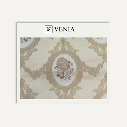 Rosalie Fabric Ivory and Blush – floral printed curtain and upholstery fabric | Venia Home