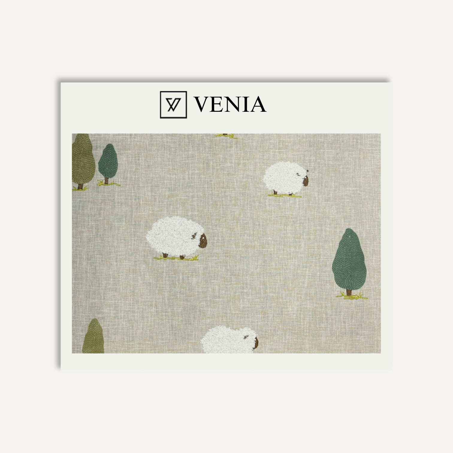 Sheep Detective Curtain Fabric – illustrated children's curtain fabric | Venia Home