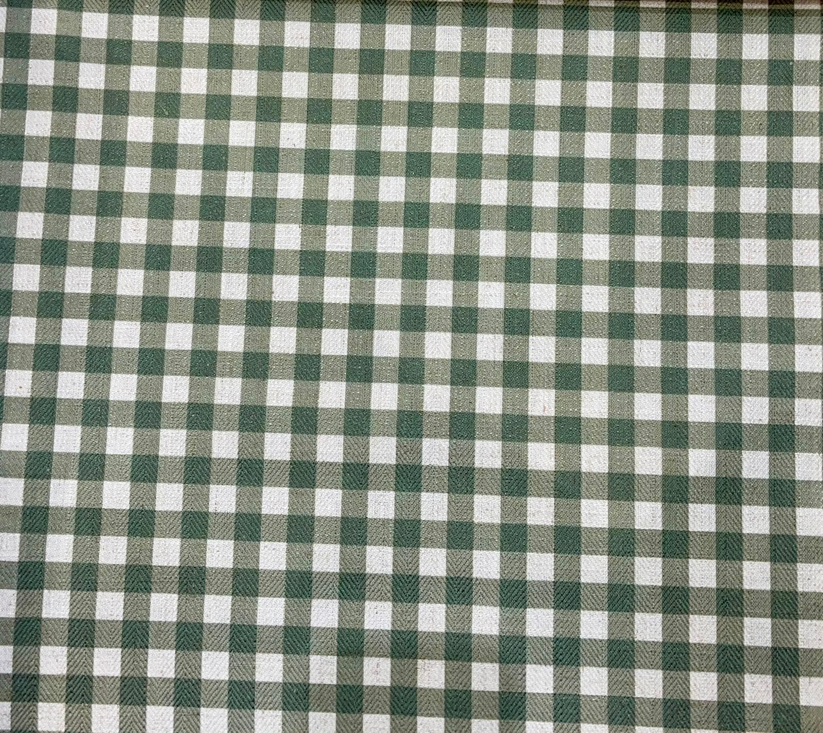Small Check Gingham Fabric Green – room setting | Venia Home
