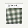 Small Check Gingham Fabric Green – checked cotton curtain and upholstery fabric | Venia Home