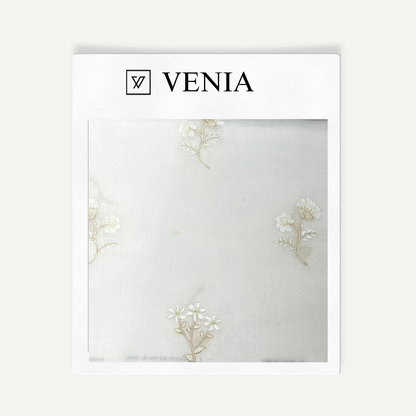 Sprig Sheer Curtain – botanical embroidered sheer curtain fabric | Venia Home