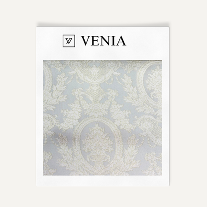 Versailles Fabric Grey – jacquard curtain and upholstery fabric | Venia Home