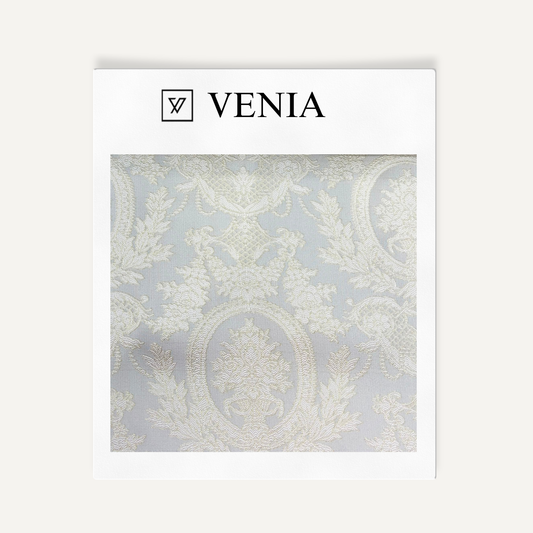 Versailles Fabric Grey – jacquard curtain and upholstery fabric | Venia Home