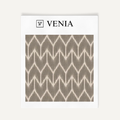 Grey ikat arrowhead upholstery fabric swatch by Venia Home