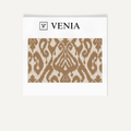 Beige ikat diamond upholstery fabric swatch by Venia Home