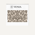 Grey ikat diamond upholstery fabric swatch by Venia Home