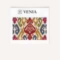 Multicolour ikat diamond fabric I upholstery swatch by Venia Home