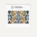 Multicolour ikat diamond fabric II upholstery swatch by Venia Home