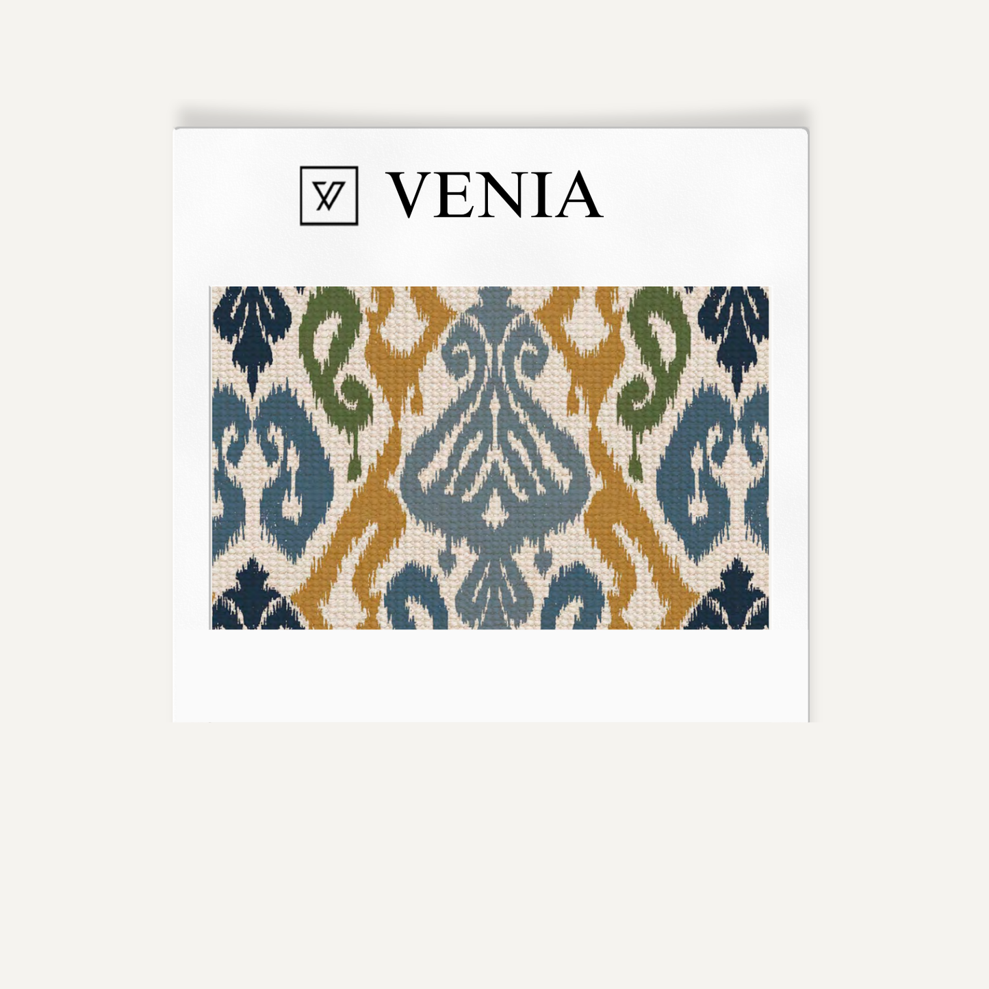 Multicolour ikat diamond fabric II upholstery swatch by Venia Home