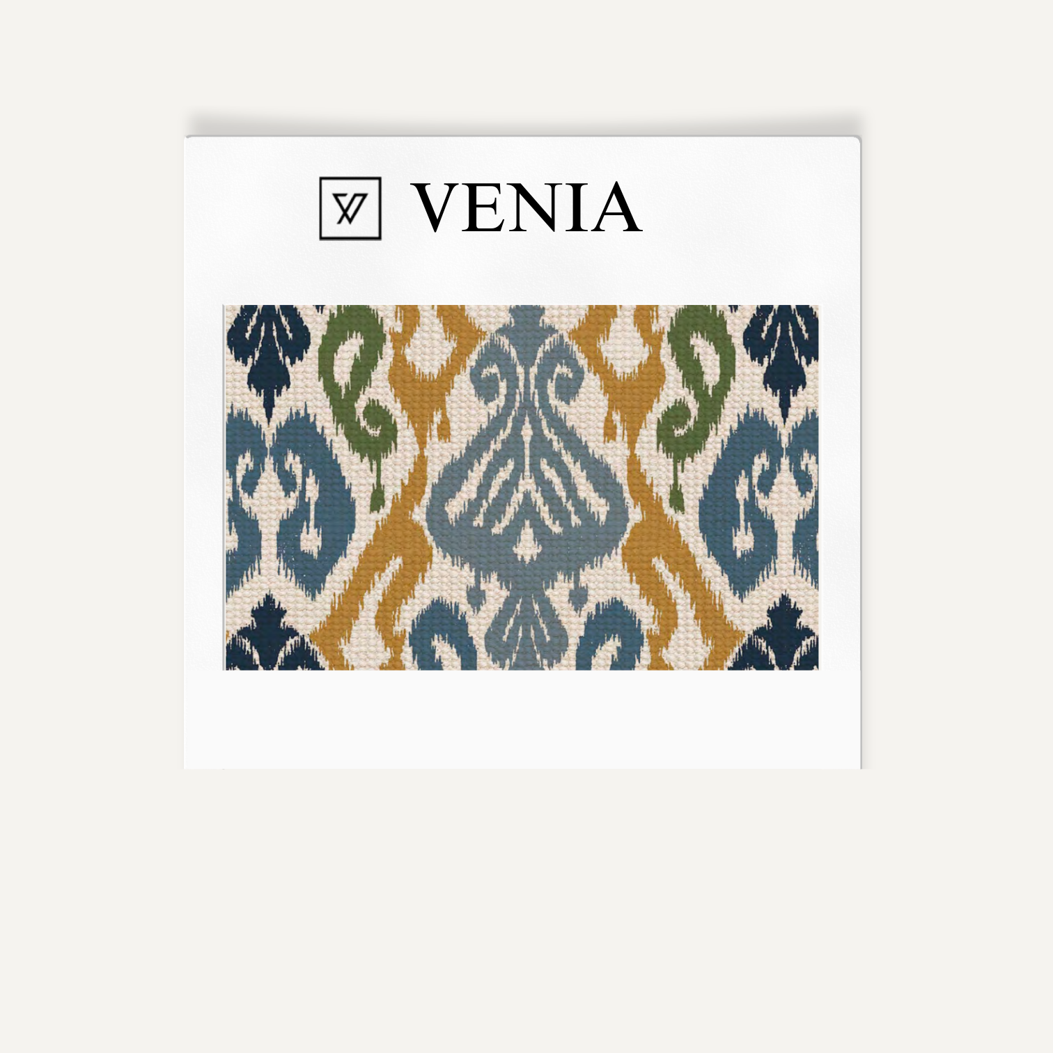 Multicolour ikat diamond fabric II upholstery swatch by Venia Home