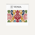 Multicolour ikat diamond fabric III upholstery swatch by Venia Home
