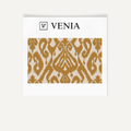 Ochre ikat diamond upholstery fabric swatch by Venia Home