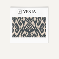 Slate grey ikat diamond upholstery fabric swatch by Venia Home