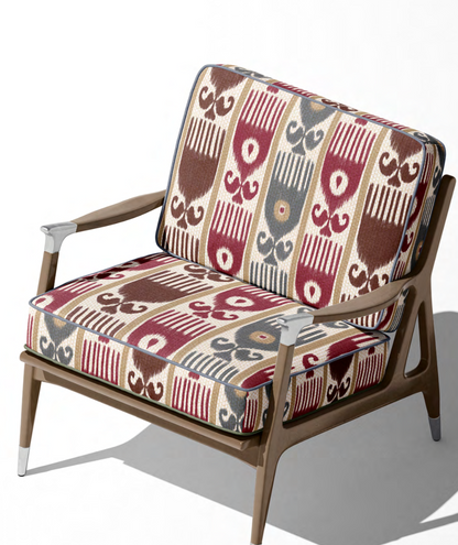 Close-up detail of ikat grid fabric I