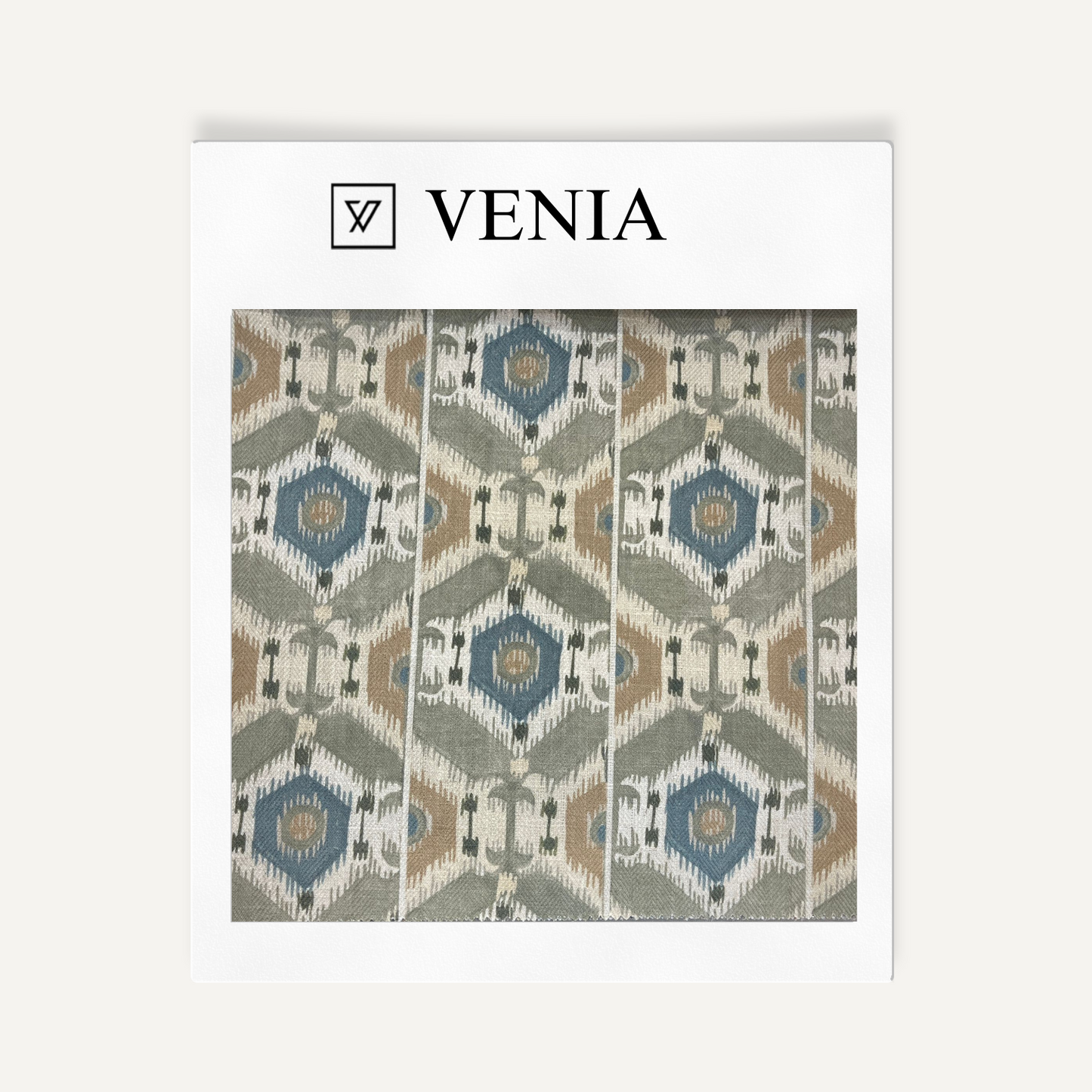 Sage ikat hex upholstery fabric swatch by Venia Home