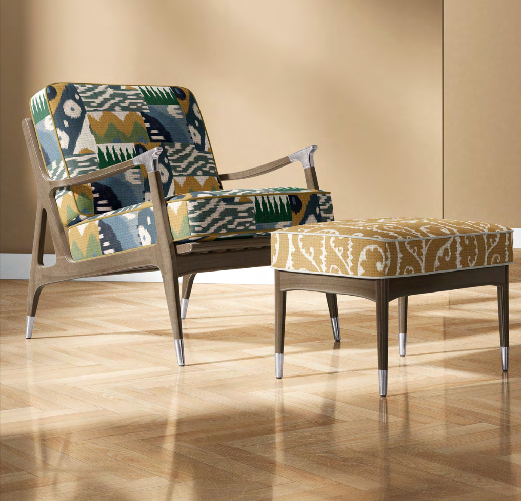 Texture of ikat patchwork fabric II
