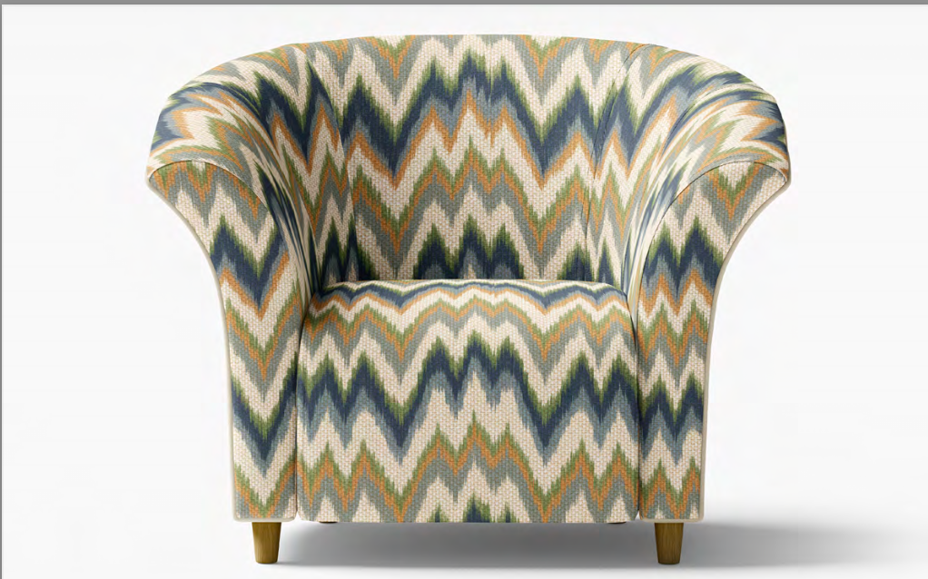 Close-up detail of irregular zigzag fabric I
