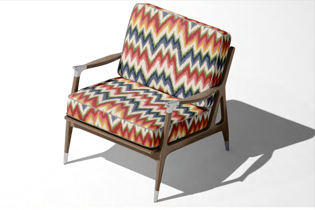 Close-up detail of irregular zigzag fabric II