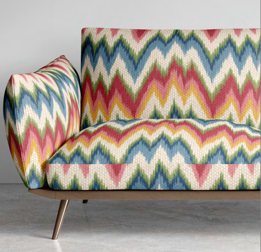 Close-up detail of irregular zigzag fabric III