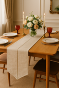 Jessica table runner styled on a dining table