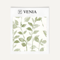 Green leaf whisper upholstery fabric swatch by Venia Home