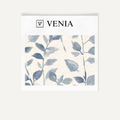 Indigo leaf whisper upholstery fabric swatch by Venia Home