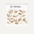 Taupe leaf whisper upholstery fabric swatch by Venia Home