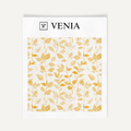 Yellow leaf whisper upholstery fabric swatch by Venia Home