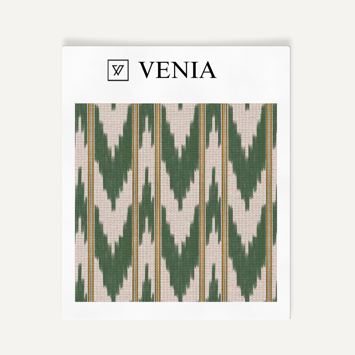 Emerald linear wave upholstery fabric swatch by Venia Home