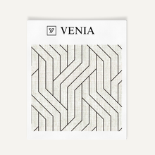 Linear Weave Fabric - Ivory with Black detail