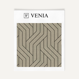 Linear Weave Fabric - Taupe with Black detail