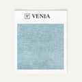 Light blue loom chenille upholstery fabric swatch by Venia Home