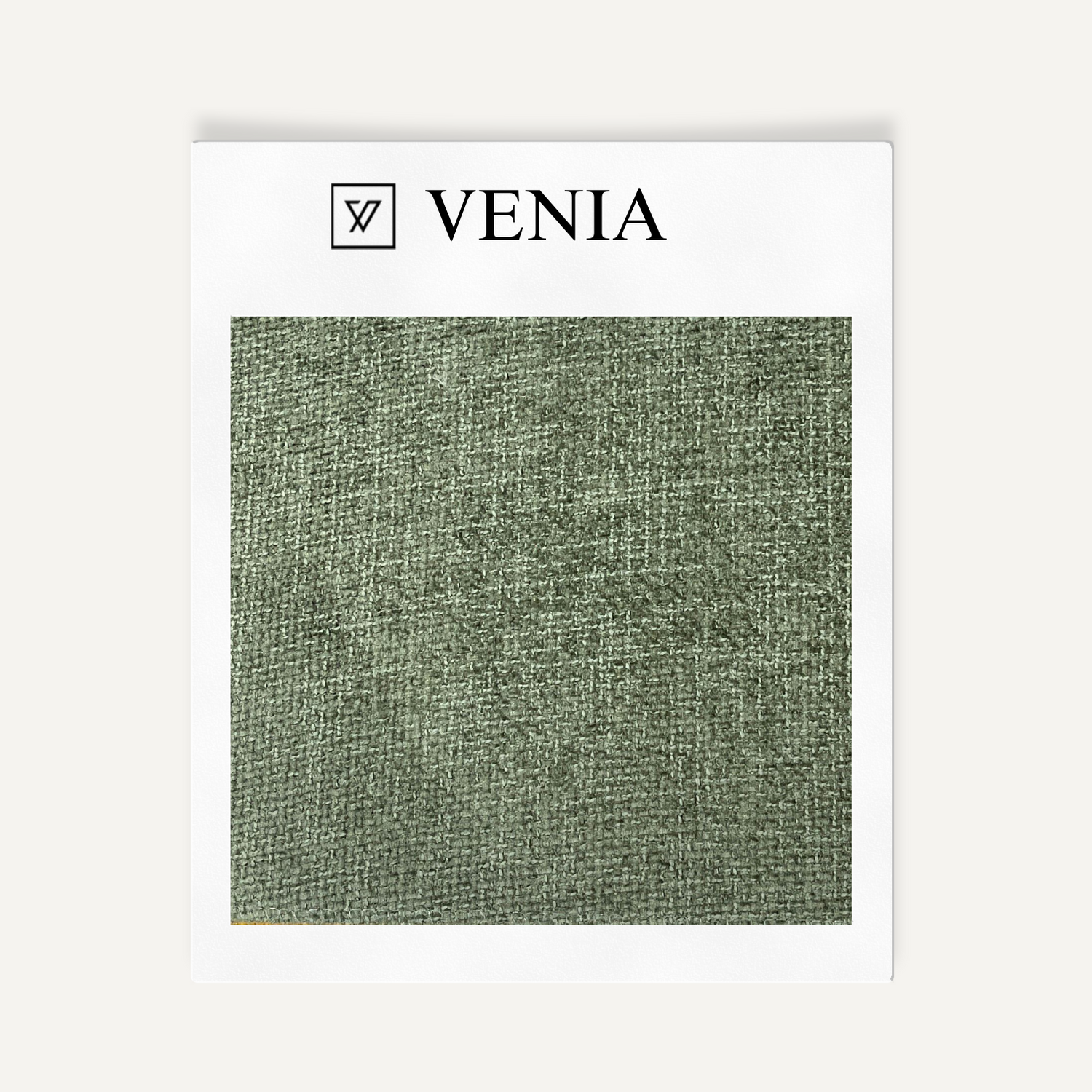 Moss green loom chenille upholstery fabric swatch by Venia Home