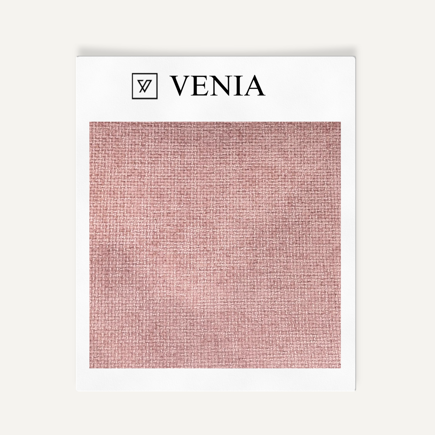 Pink loom chenille upholstery fabric swatch by Venia Home