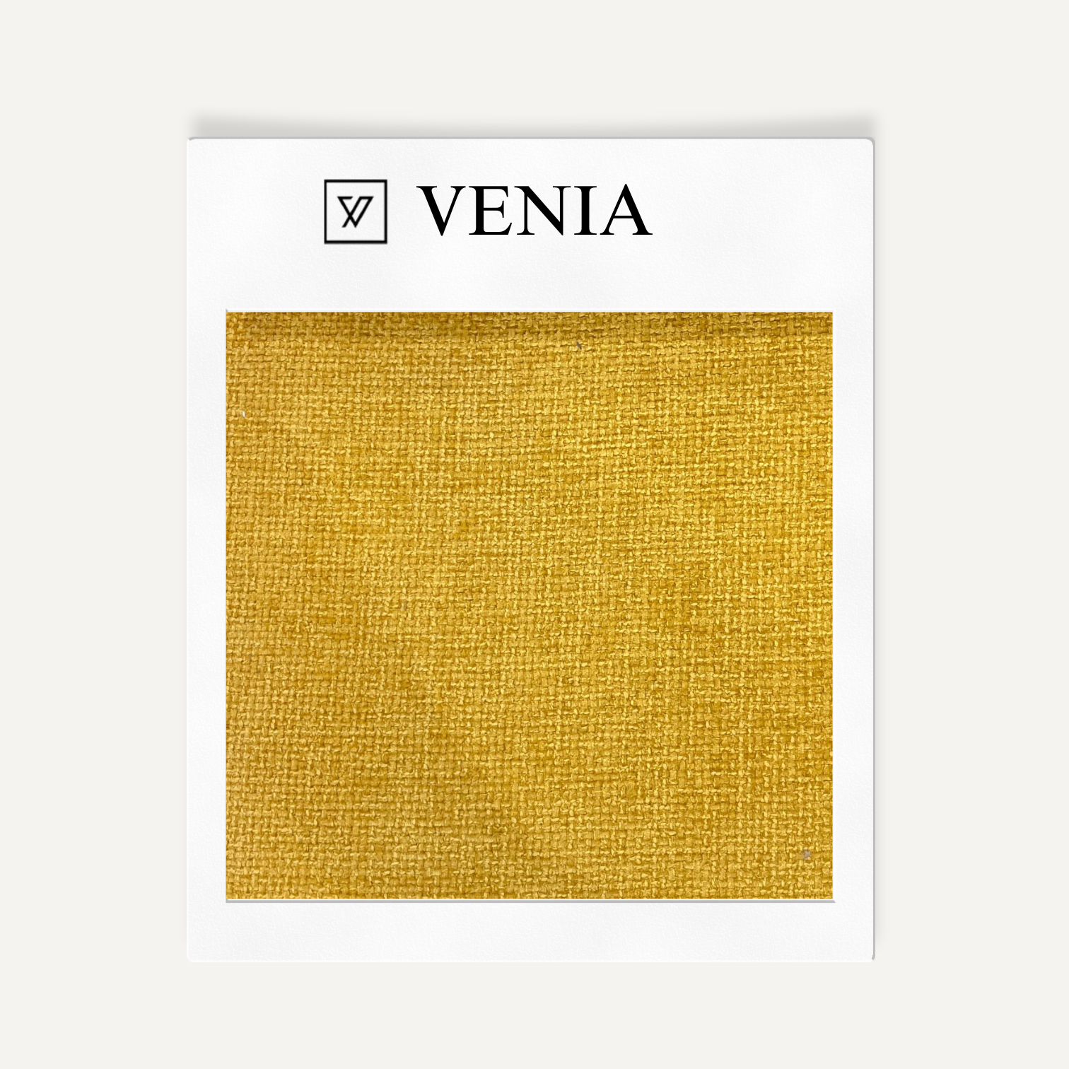 Yellow loom chenille upholstery fabric swatch by Venia Home
