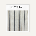 Blue loop irregular stripe upholstery fabric swatch by Venia Home