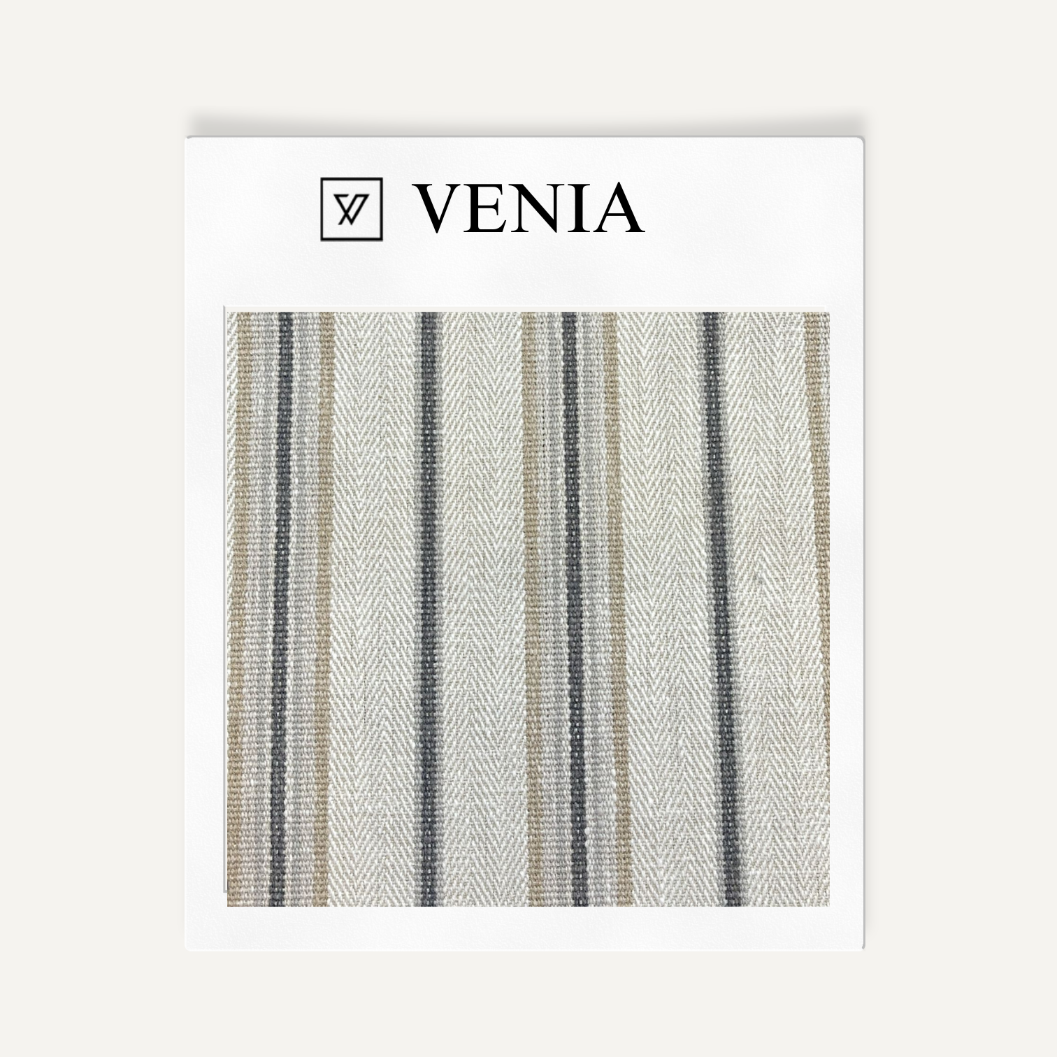 Blue loop irregular stripe upholstery fabric swatch by Venia Home