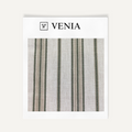 Green loop irregular stripe upholstery fabric swatch by Venia Home