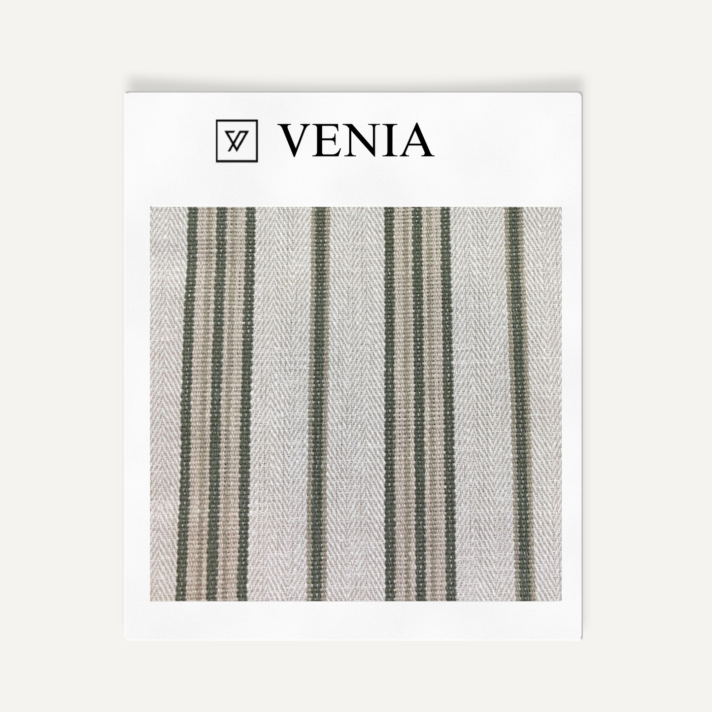 Green loop irregular stripe upholstery fabric swatch by Venia Home