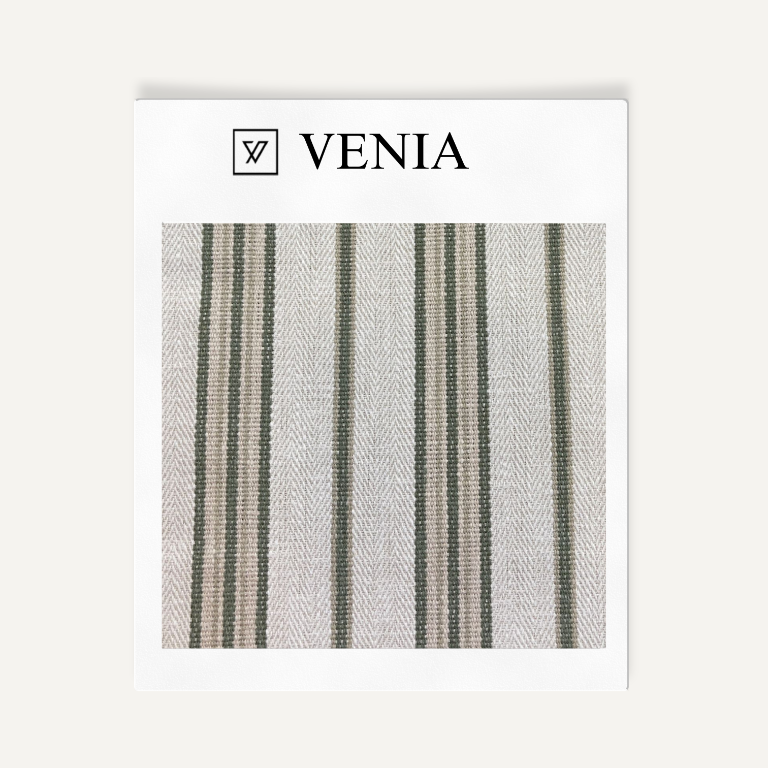 Green loop irregular stripe upholstery fabric swatch by Venia Home