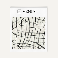 Luna Arcs Fabric - Ivory with Black detail