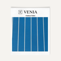 Marina Teal outdoor fabric swatch in teal and white fine pinstripe weave